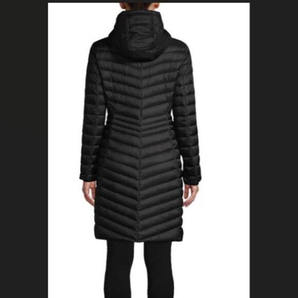 Lands End Plus Petite Ultralight Packable Down Coat With Hood Black 2X Petite - Picture 2 of 16
